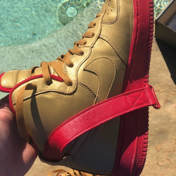 AirForce ones gold and red - Picture 2 of 7